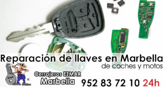 Reparación de llaves, carcasas y mandos de llaves de coche en Marbella